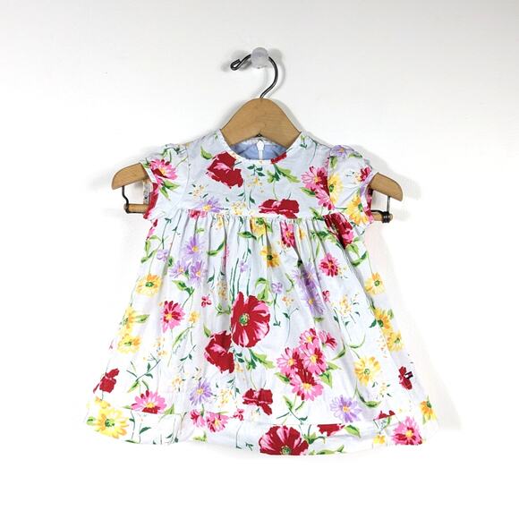 Vintage Tommy Hilfiger Dress Baby Girls Size 3-6m Floral Wildflower - Picture 1 of 6